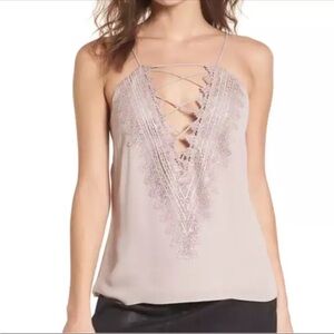 WAYF Posie Strappy Camisole, Size Small, PINK SPHINX
